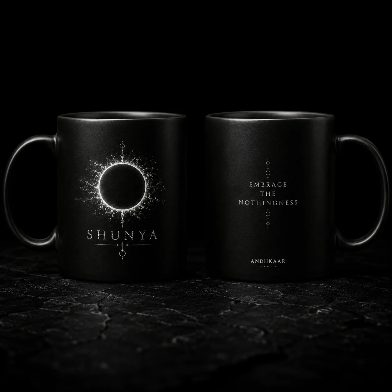 Shunya ceramic cup — both sides