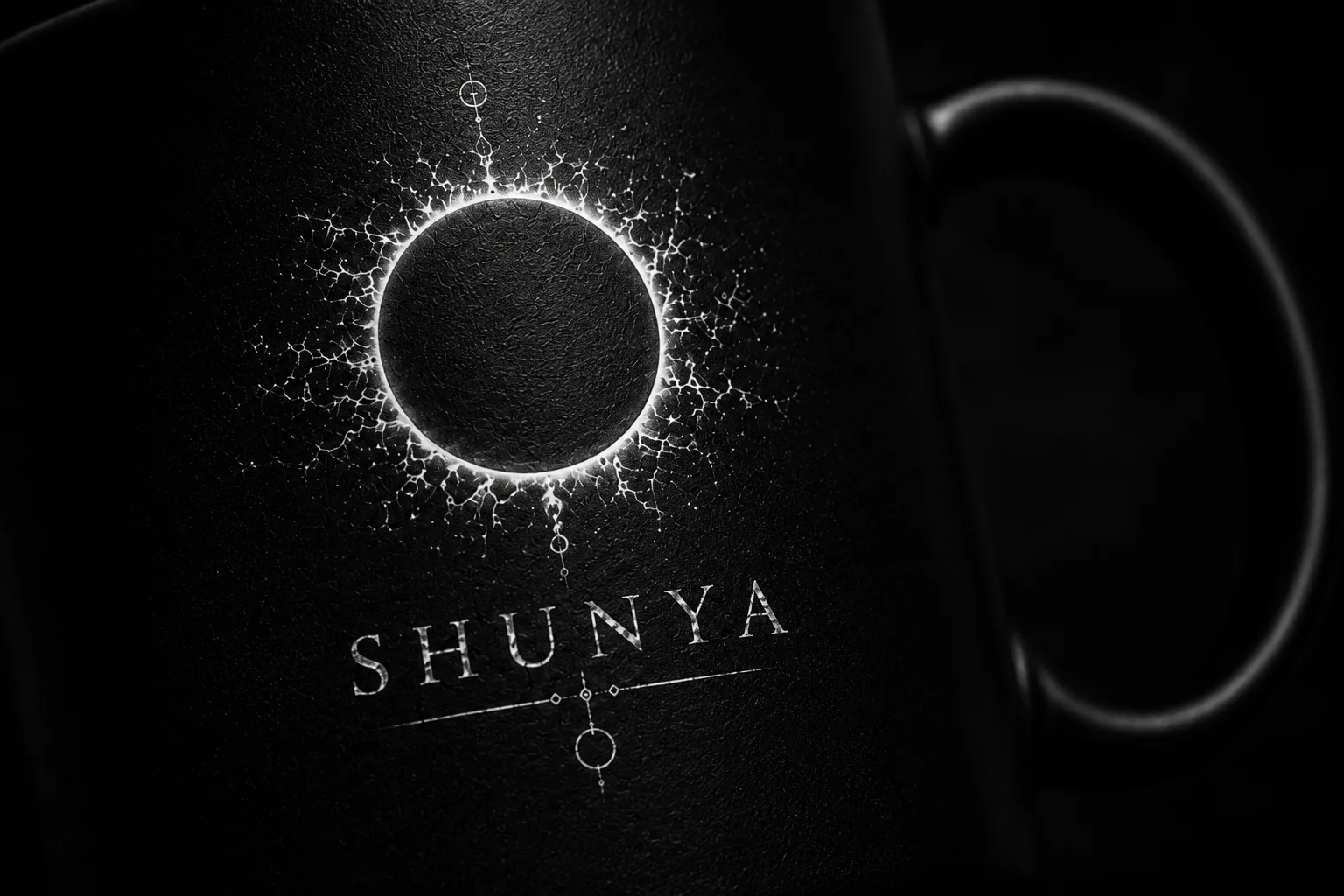Shunya ceramic cup — symbol detail